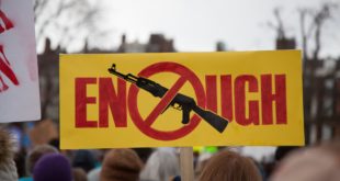 Protestors call for end to gun violence.